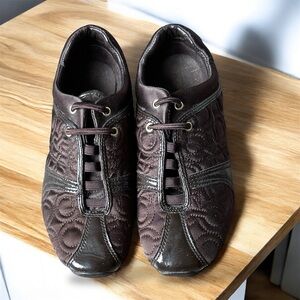Coach Quilted Dark Brown Athletic Shoes